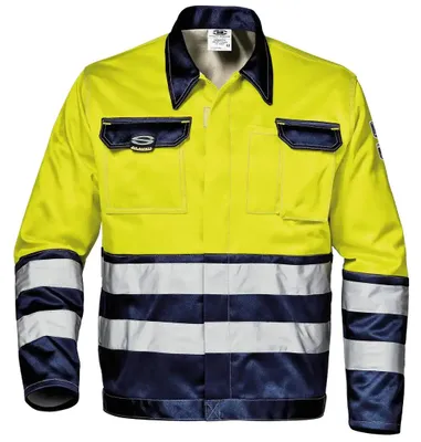 Produktbild von Sir Safety VELVET COLOR Herren Warnschutzjacke kältebeständig mit doppelten Reflexstreifen, M+, HI-VIS GELB/BLAU