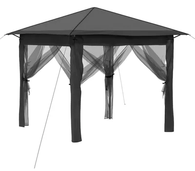 Zdjęcie produktu dla Gazebo z 4 Ścianami 2,6 x 2,6 m Jasnoszary i antracytowy
