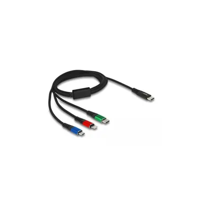 Image de DELOCK USB-C Ladekabel 3 in 1 <Lightning/Micro USB/USB-C 1m