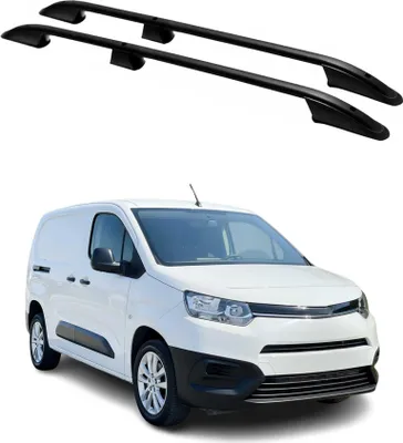 Image de Barres de toit longitudinales pour Toyota Proace City 2019-2024 L2 Alu Noir 2x