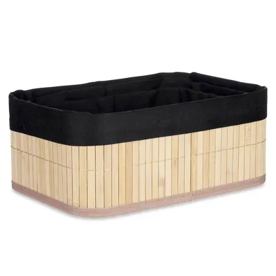 Productafbeelding van KIPIT | Opbergmand - Organisatiemand - 21 x 31 x 12 cm - Set van 3 - Bamboe manden - Bamboe