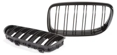Kühlergrill DOPPELRIPPE Schwarz Glanz für BMW 3er E90 LCI Facelift 2008-2011 – Produktansicht 2
