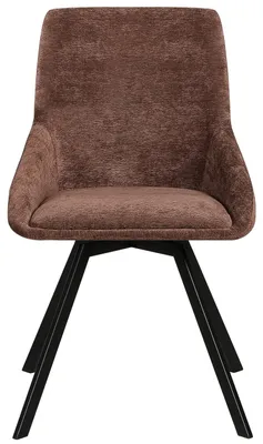 Image de Selsey Yanii - Chaise de salle à manger pivotante, en velours marron, 50 cm