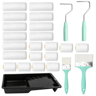 Produktbild von Komplettes Farbroller-Set 25-teilig für perfekte Malerarbeiten