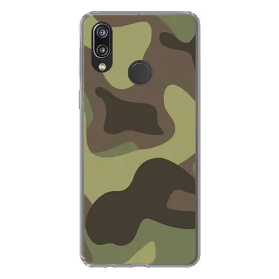 Produktbild von MuchoWow® Handyhülle Schutzhülle Hülle für Huawei P20 Lite (2020) Illustration eines Tarnmusters Silikon Softcase Handy Hülle - Kartenhalter