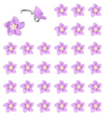Produktbild von 30 lila Lilien-Haarspangen, Haarschmuck, Haarschmuck für Mädchen, Kleinkinder, Frauen und junge Frauen