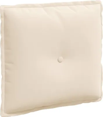 Image de Coussin de dossier vidaXL beige 50 x 45 cm en microfibre