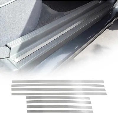 Obrázek produktu pro Prahové lišty pro Mercedes třídy C, broušený chrom 8x