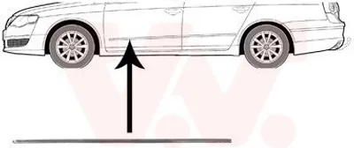 Produktbild von VAN WEZEL Zierleiste für die Tür Vorne Links Leiste für VW Passat Variant (3C5) 5839403