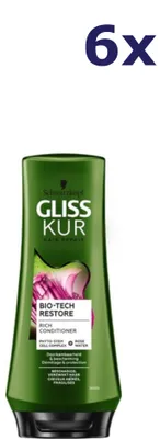 Produktbild von 6x Gliss-Kur Haarspülung – Bio-Tech Restore 200 ml