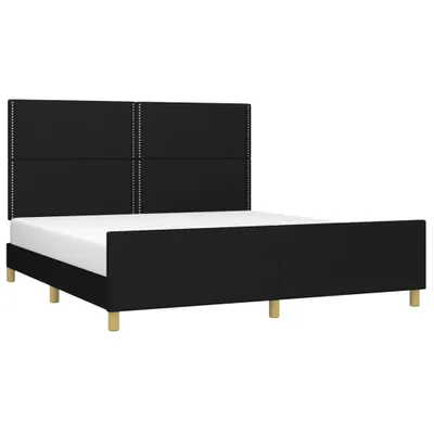 Obrázok produktu pre Posteľ bez matraca čierny 180x200 cm látka