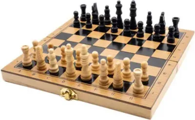 Produktbild von Aquamarine Schach Damen Und Backgammon Brettspiel Golden  Golden One Size