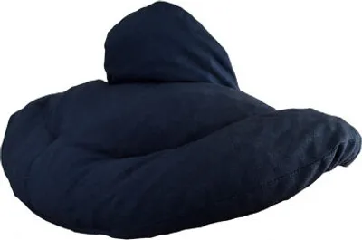 Produktbild von Nackenhörnchen mit Stehkragen dunkelblau - Kirschkernkissen - Nackenkissen Wärmekissen Nacken Schulter - Ein sehr wohliger Nackenwärmer