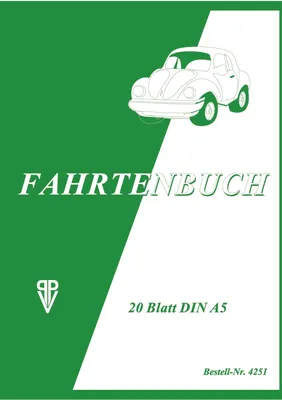 Produktbild von PVP Fahrtenbuch A6 / 20 Blatt 4019333042614
