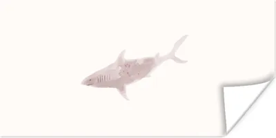 Produktbild von MuchoWow® Poster Tiere - Hai - Meer - Aquarell 80x40 cm - Wanddeko