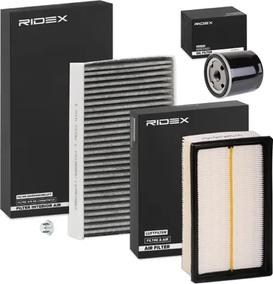 Produktbild von RIDEX Filterset Inspektionspaket Filtersatz für NISSAN JUKE (F15)