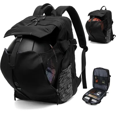 Immagine prodotto di Zaino da moto impermeabile, con supporto per casco e scomparto per laptop fino a 17 pollici