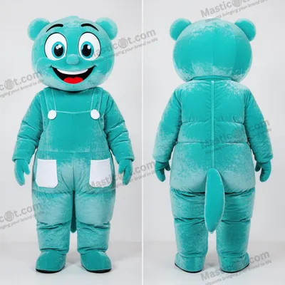 Productafbeelding van Turquoise fluwelen ringmaster mascotte MASTICOT