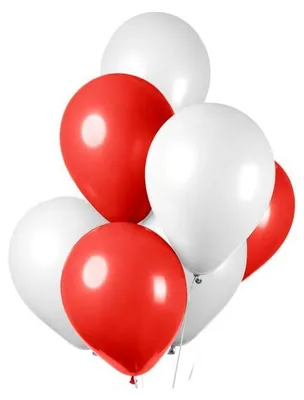 Produktbild von 10 Luftballons in Rot und Weiß 30cm