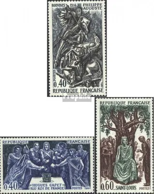 Produktbild von Briefmarken Frankreich 1967 Mi 1604-1606 (kompl.Ausg.) postfrisch Französische Geschichte