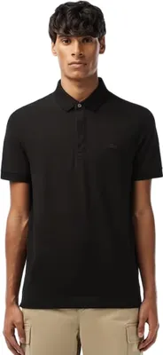 Immagine prodotto di Polo Lacoste regular fit in cotone nero a 3 bottoni