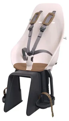 Image de Urban Iki Siège enfant sur porte-bagages vélo avec adaptateur rose marron verrouillable TaKe