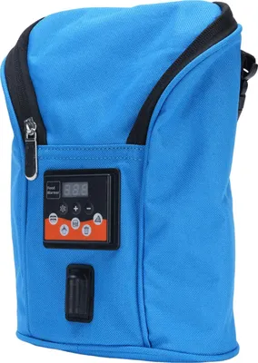 Image de Chauffe-biberon, sac, température réglable, sans fil, isolé, lait maternel, voiture, extérieur, voyage, bleu