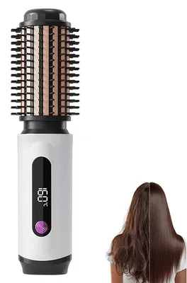 Produktbild von Haarbürsten, Thermal Brush, 38mm Lockenbürste Thermobürste, Lockenbürste LCD, Lose Locken, Glattes Haar, Leichte Kompakte Größe, Passend für Reise