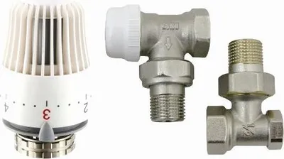 Obrázek produktu pro Termostatická úhlová radiátorová souprava 1/2 palce T-03