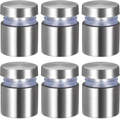 Zdjęcie produktu dla Szklane przekładki, 6 sztuk, 19 x 25 mm, do montażu na ścianie