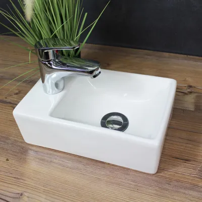 Produktbild von Keramische Waschtischablage für Gäste-WC, 29,5 x 18,5 cm