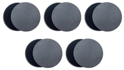 Image de Jeu de 10 disques de glisse, tapis de fitness gris