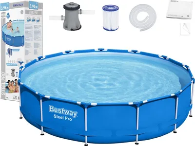 Produktbild von Bestway 5612E BASEN STELAŻOWY STEEL PRO Z POMPĄ FILTRACYJNĄ 3.66m x 0.76m