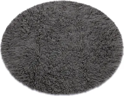 Produktbild von Flokati WOLLE Kreis grau Grau rotondo 180 cm