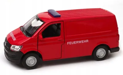 Produktbild von Vw Transporter T6 "Neuheit" Van Feuerwehr Welly Maßstab:1:34 Modellauto Rot