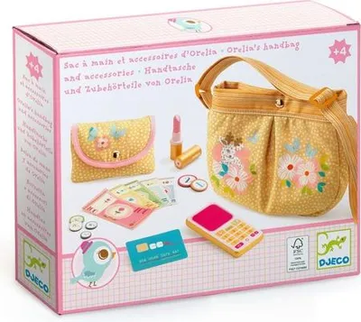 Immagine prodotto di Borsa ORELIA con accessori di Djeco - perfetta per le piccole fashioniste! Un accessorio alla moda che farà la gioia di ogni bambino.