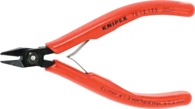 Produktbild von Knipex Elektronik-Seitenschneider, spitzer Kopf mit Drahthalter 125H mm