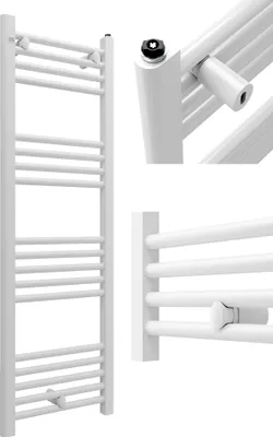 Produktbild von Granitan | Badheizkörper PUERTO - 40/140 cm - Weiß - Modernes Design - Handtuchwärmer integriert