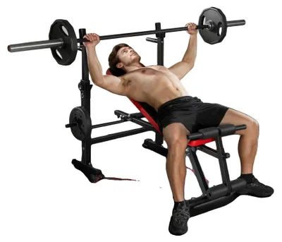 Image de Bancs de musculation, capacité de charge de 420 kg, dossier réglable, noir