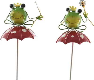 Produktbild von Gartenstecker Frosch Eisen Schirm Stückpreis