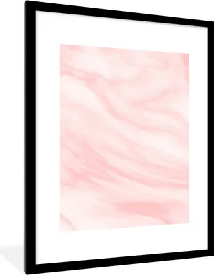 Produktbild von MuchoWow® Gerahmtes Poster Marmor - Rosa - Weiß - Luxus - Marmoroptik 60x80 cm - Poster mit Schwarzem Bilderrahmen Wandposter Rahmen Foto Bilder - Wohnzimmer - Dekorationen - Prämie
