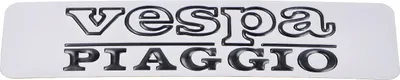 Produktbild von OE Emblem Schriftzug schwarz silber 115 x 28 mm kompatibel mit Piaggio Ciao