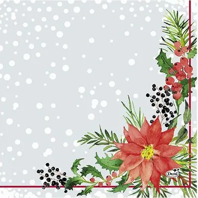 Produktbild von 20 Servietten 33X33 X-Mas Flowers
