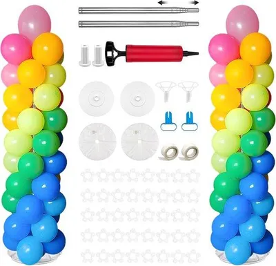 Produktbild von Ballonständer, 2 Meter - Verstellbar mit Fußgewichten - Wiederverwendbar für Veranstaltungen