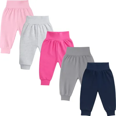 Produktbild von 5er Set Unisex Bequeme Babyhosen 100% Baumwolle Hose Pumphose 50 Variante 1