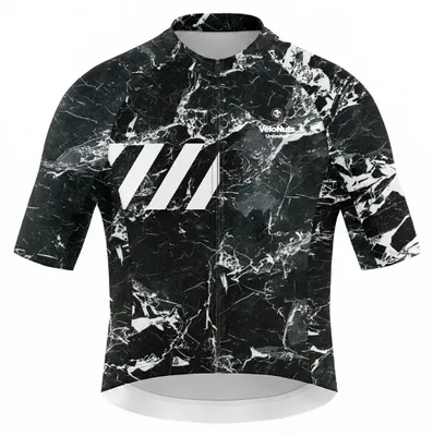 Produktbild von VeloNuts Damen Radtrikot, Liquid Terrain, Noir Marble, XS