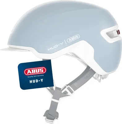 Immagine prodotto di Casco da bici ABUS HUD-Y - con luce posteriore a LED magnetica e ricaricabile e chiusura magnetica - Elegante casco urbano per l'uso quotidiano - per uomo e donna - Pure aqua, taglia L (57-61 cm)