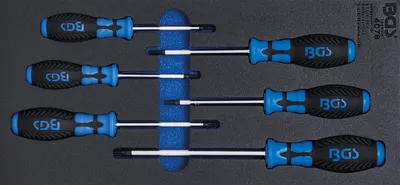 Immagine prodotto di BGS Inserto per carrello da officina 1/3: Cacciavite con profilo a T (per Torx) 6 pezzi - 4078