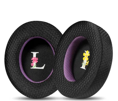 Obrázek produktu pro INF Prodyšné černé a fialové náušníky na sluchátka Sennheiser Momentum 3 (2 kusy)