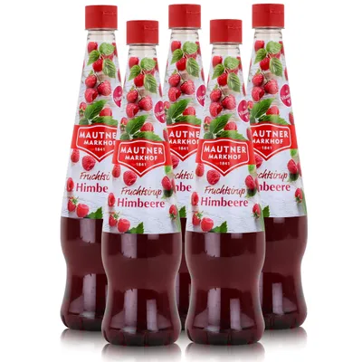 Produktbild von Mautner Getränkesirup Himbeere 0,7L - Softdrink, Cocktails (5er Pack)
